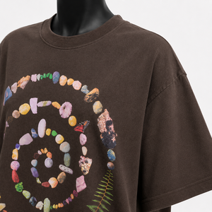 Camiseta Personalizada Extra Grande con Estampado Gráfico en Color Marrón Oscuro para Mujer, Camiseta Informal de Algodón para Usar en la Calle, Corte Holgado, OEM ODM - Product Image 6