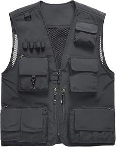 Gilets de travail sans manches personnalisés gilets multi-poches costumes de tir gilets pour hommes avec poche - Product Image 6