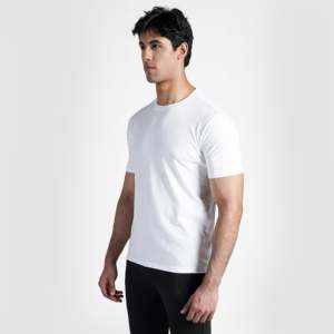 เสื้อยืดโอเวอร์ไซส์ผ้าฝ้าย 100% หนานุ่ม ใส่ได้ตลอดวัน (สีขาว) ดีไซน์เรียบง่าย พิมพ์ลายซิลค์สกรีน ผ้าเจอร์ซีย์ - Product Image 3