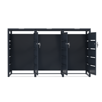 Abri de rangement extérieur pour poubelles, à ouverture supérieure, étanche, en acier galvanisé, 120L/240L, taille personnalisable, pour poubelles à déchets et de recyclage