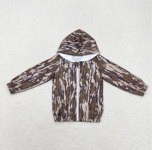 Sweat à capuche polo à manches longues pour bébés garçons et filles, motif camouflage de chasse du Sud, avec poches zippées - Product Image 6