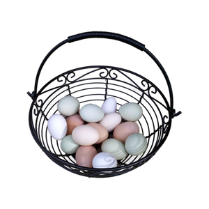 Nouveau panier en métal argenté à la mode avec grands trous carrés panier à grande poignée réglable avec ce panier sans oeufs tendance - Product Image 3