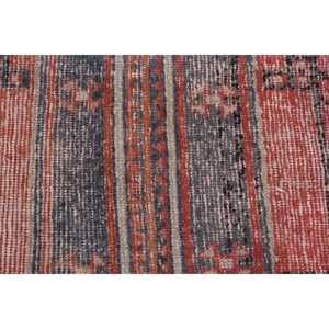 2.6x11 ft Vintage Rug, Rug, <b>Red</b> Floral Rug <b>Wool</b> - Product Image 5