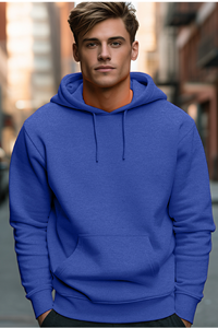 Sudadera con capucha informal de 400gsm de alta calidad ODM/OEM, patrón sólido de invierno, etiqueta de cuello personalizada, bolsillo de canguro, técnica teñida lisa - Product Image 5