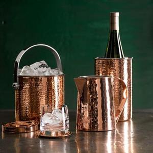 Cubo de hielo de metal martillado con asa, ideal para bares, restaurantes y fiestas en casa, presentaciones de bebidas diarias - Product Image 2