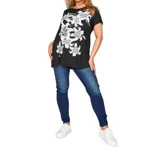 T-shirt en coton uni de qualité supérieure pour femme, à manches courtes, design unique, collection été 2026 - Product Image 1