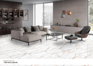 Carreaux en porcelaine vitrifiée brillante 600x600 mm, finition Carrara Lazuret-brillante, qualité A A A+, carreaux de 60x60 cm pour chambre à coucher et salon de luxe - Product Image 3