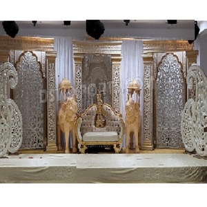 Décor de scène de grand mariage hindou traditionnel décor mariages tamouls idées de décor de scène magnifiques décoration de scène de mariage musulman - Product Image 1