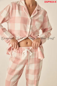 The 2-in-1 Large Striped <b>Pajama</b> Set Is Comfortable and Suitable <b>for</b> Walking Around the House With Your Pet From Cool 100% Cotton - Product Image 6