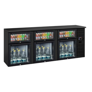 Bar à verres mixtes avec 3 tiroirs pour refroidisseurs à vin et boissons - Product Image 1