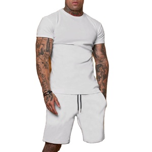 Custom All Over Customizable Streetwear Graphic Boxy Fit Cropped T Shirt Hombres y Dos piezas Set Mens Short Set - Product Image 1