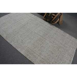 Tapis turc vintage, tapis de 4,4 x 7,9 pieds, tapis persan gris - Product Image 4