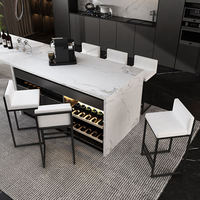 Nouveau Design Tabouret de Bar Haut de Gamme Chaises Luxe Cadre Métallique Hôtellerie Moderne
