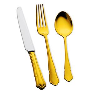 Tenedor y cuchillo de cuchara de acero inoxidable de metal personalizado directo de fábrica resistente juego de cubiertos de lujo de alta calidad para uso en bodas - Product Image 3