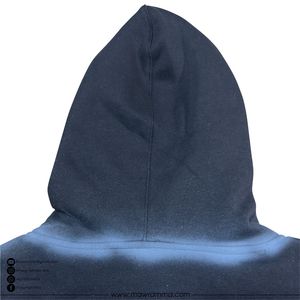 Custom Winter Streetwear Men's Hoodie Oversized Heavyweight <b>Spray</b> Paint Airbrush Print Pullover Hooded Acid Wash Embroidered - Product Image 4