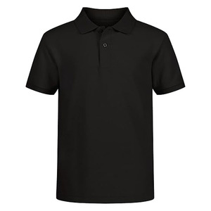 Polo à manches courtes bleu clair pour homme, couleur unie, tricot en coton, décontracté, respirant, coupe classique - Product Image 4