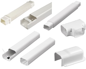 Ensemble de gaines PVC pour climatisation Retek, installation facile, gaines décoratives pour <span class=keywords><strong>climatiseur</strong></span>, gaines de climatisation - Product Image 1