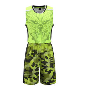 Conjunto de Uniforme de Baloncesto para Hombre, Talla Grande, Cómodo, Transpirable, 100% Poliéster, Personalizable, Ropa Deportiva para Exteriores, Manga Corta - Product Image 1
