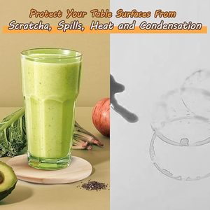 Wood <b>Table</b> <b>Coaster</b> Durable and Stylish Mats & Pads for <b>Table</b> Protection for Wedding - Product Image 4