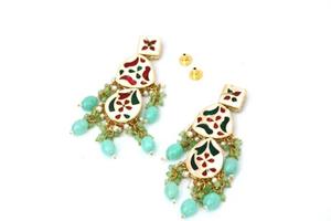 Indian Manufacturer's Kundan <b>Choker</b> <b>Necklace</b> Multicolored Ethnic Stainless Steel Jewelry for Weddings Parties for Bridal <b>Fashion</b> - Product Image 4