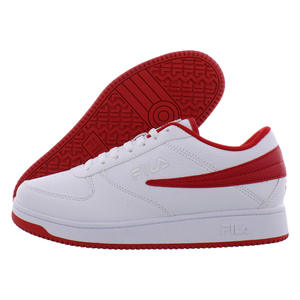 Fila รองเท้าโลฟเฟอร์ผู้ชายต่ำรองเท้าเดินสีขาวระบายอากาศได้ดีมีคุณสมบัติเพิ่มความสูงซับในตาข่ายเทรนด์แฟชั่นสำหรับฤดูใบไม้ผลิ - Product Image 1