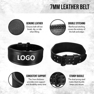 Raulam เข็มขัดหนังวัวสำหรับออกกำลังกาย, เข็มขัดพยุงหลังยกน้ำหนักสำหรับเพาะกายและออกกำลังกาย - Product Image 6