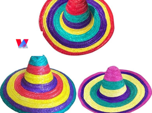 Sombreros de paja mexicanos festivos-Colores brillantes para cualquier reunión - Product Image 2