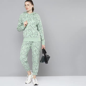 Conjunto de 2 piezas elegante de calle, chándal personalizado para mujer, chándal de lana de algodón de gran tamaño, venta al por mayor, chándal para mujer - Product Image 6