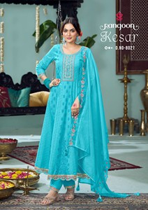 Anarkali Style Khatli Handwork Readymade Suit Catalogue complet disponible au prix de gros, collection premium prix de gros. - Product Image 3