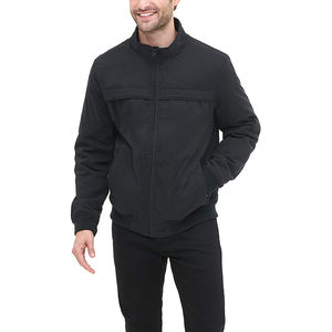 Blouson bombardier en toile imprimé avec logo personnalisé, vêtements de ville pour hommes, veste de baseball réversible imperméable et coupe-vent pour université - Product Image 1