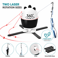 Jouet électronique pour chat 2 en 1, laser, plume, robot interactif, jouet pour chaton, rechargeable par USB, 360° °   Vente en gros OEM