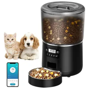 4L Button Smart Automatic Pet Feeder With Stainless Steel Bowl Timing Voice For Dog Cat Auto Feeding Bowl Pet Dry Food Dispenser