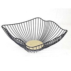 Large Mint Blue <b>Wire</b> <b>Basket</b> 11In Durable Metal Fruit & Vegetable Bowl Iron <b>Wire</b> without Handles <b>Black</b>-<b>Basket</b> Iris - Product Image 3
