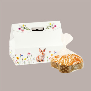 กล่องใส่ดอกไม้สีขาวลายคลาสสิก ขนาด 335x235 สูง 250 มม. ของตกแต่งวันอีสเตอร์ 10 ชิ้น - Product Image 1