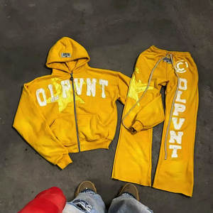 Chándal de Invierno para Hombre al por Mayor con Logotipo Personalizado OEM, Sudadera con Capucha de Alta Calidad, Corte Regular, Lavado Ácido, Transpirable, 100% Algodón Felpa - Product Image 4