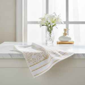 Luxury 100% Cotton Velvet Turkish Hotel Bath <b>Hand</b> <b>Towel</b> Cinar Pattern 50x90cm 500 GSM Super Absorbent Custom Logo Gift Made - Product Image 1