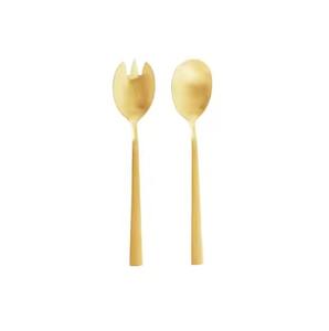 Ensemble de fourchettes et de cuillères à salade en acier inoxydable de qualité alimentaire, outils de cuisine durables - Product Image 1