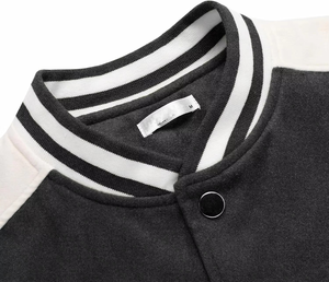 OEM personnalisé de haute qualité hommes Latterman vestes tissu velours côtelé garder au chaud Bomber Letterman veste de baseball pour homme - Product Image 5