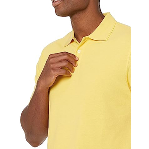 100% algodón cuello alto para hombre para Polo de alta calidad personalizado OEM Golf Polos sólido 220 gramos alta cantidad camisetas en blanco - Product Image 3
