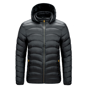 Veste matelassée de luxe pour homme, rembourrage en duvet, design épais et chaud pour les vêtements de travail en extérieur et les températures hivernales froides - Product Image 1