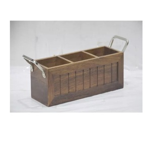 Galvanized Round Shaped Caddy with Metal Handle New Design Cutlery Holder for <b>Kitchen</b> <b>Accessories</b> New Look Metal Storage Box - Product Image 5