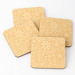 Wood Coasters Multi Color with Printed Tea <b>Cup</b> Serving Coasters 4 Pieces Set Hot Selling Home Kitchen Kitchen Supplies - Product Image 2