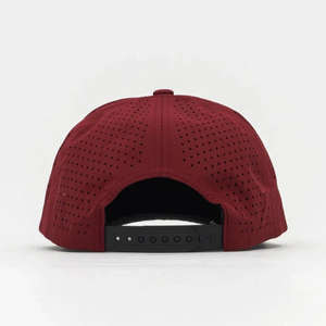 <b>Waterproof</b> Laser Cut Hole Perforated Structured 5 Panel Rope OEM Unisex Custom Rubber Patch Logo <b>Golf</b> Trucker <b>Hat</b> for Sports - Product Image 4