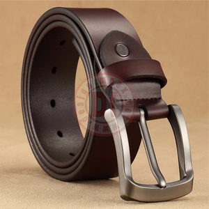 Ceinture décontractée en cuir véritable pour homme, boucle en fer, cuir de vache, robuste, écologique, de haute qualité, approvisionnement direct d'usine - Product Image 4