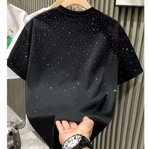 เสื้อยืดลำลองคอกลมผ้าคอตตอนสำหรับผู้ชายใส่ฤดูร้อนเสื้อยืดผ้าฝ้าย100% ไฮสตรีทเสื้อยืดกันยับสำหรับผู้ชาย