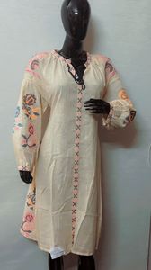 Vestido de playa holgado y transpirable de lino con estampado bohemio para mujer, elegante vestido retro Harajuku con cuello en V hasta la rodilla y manga larga - Product Image 2