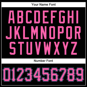 Camiseta de Béisbol Personalizada con Rayas Negras, Botones Rosas y Blancos, Nombre y Número del Equipo, Uniforme Deportivo para Hombre - Product Image 3