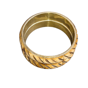 Lot de deux bracelets en laiton et résine émaillée, étanches, écologiques, durables, faits à la main, de forme irrégulière, pour la fête des Mères et les mariages - Product Image 2