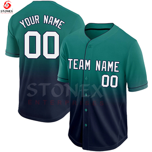 Maillot de baseball personnalisé en polyester respirant 100 % imprimé par sublimation, grande taille, uniforme de baseball unisexe sur mesure - Product Image 3