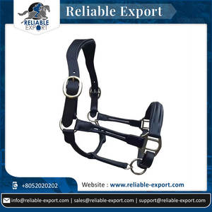 Bandeau et casque rembourrés souples en cuir de selle anglaise de haute qualité avec raccords en laiton à bas prix - Product Image 2